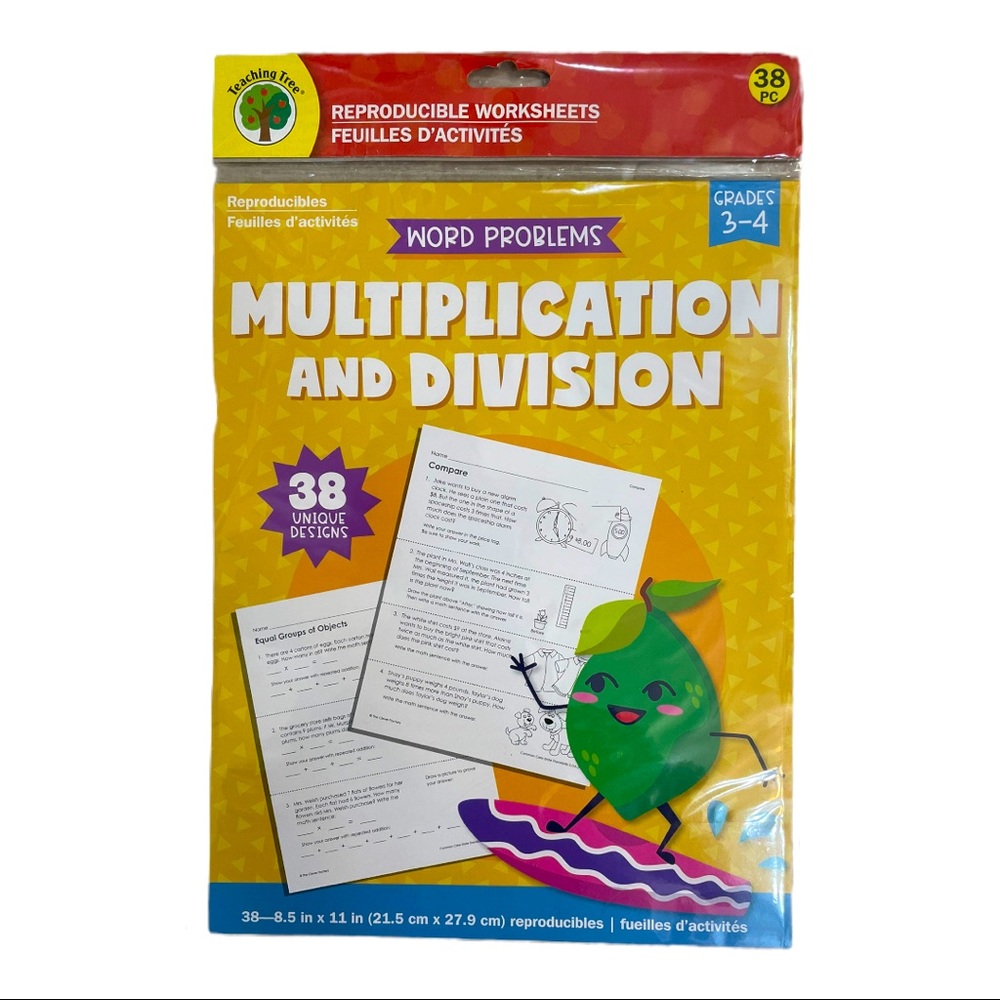 Teaching Tree 3rd & 4th Grade Multiplication & Division Word Problem Worksheets